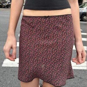 Brandy Melville Floral Sephira Skirt